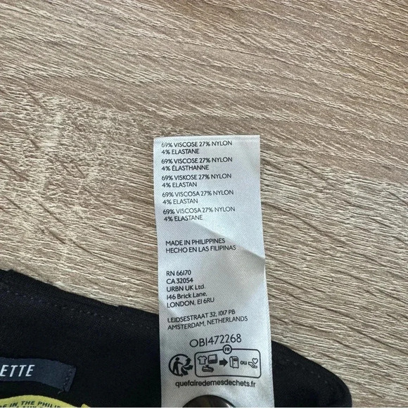 New Anthropologie Colette Ponte Cropped Wide Leg Pants in Black 32 - Picture 9 of 12